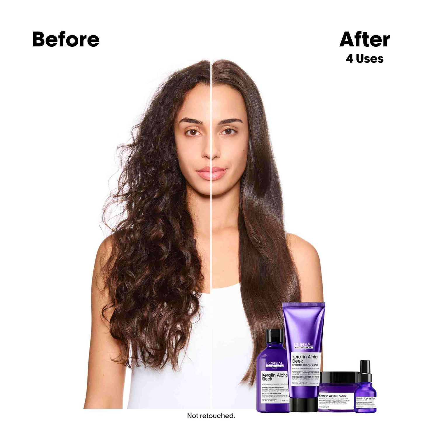 L'Oréal Professionnel Keratin Alpha Sleek Anti Frizz & Smoothing Hair Mask 250ml - Additional 10