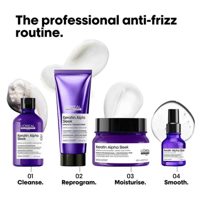 L'Oréal Professionnel Keratin Alpha Sleek Anti Frizz, Smoothing & Glass Shine Serum 50ml - Additional 6
