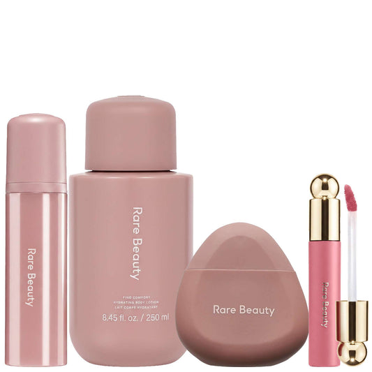 Rare Beauty  Find Comfort Fragrance Mist 100ml, Hand Cream 53ml, Body Lotion 250ml & Soft Pinch Tinted Lip Oil Hope 3ml