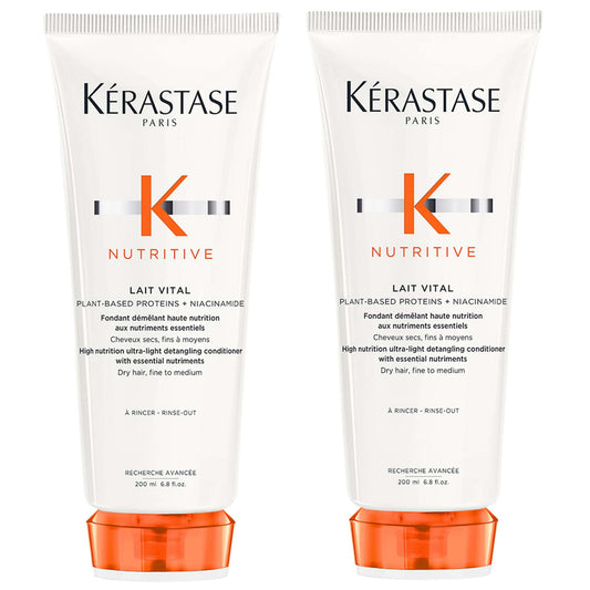 Kérastase Nutritive Lait Vital High Nutrition Ultra-Light Conditioner for Dry, Fine to Medium Hair 200ml Duo