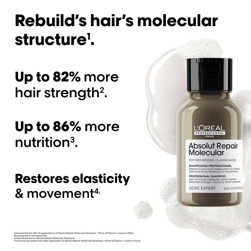 L'Oréal Professionnel Absolut Repair Molecular  Shampoo for damaged Hair 100ml - Additional 1