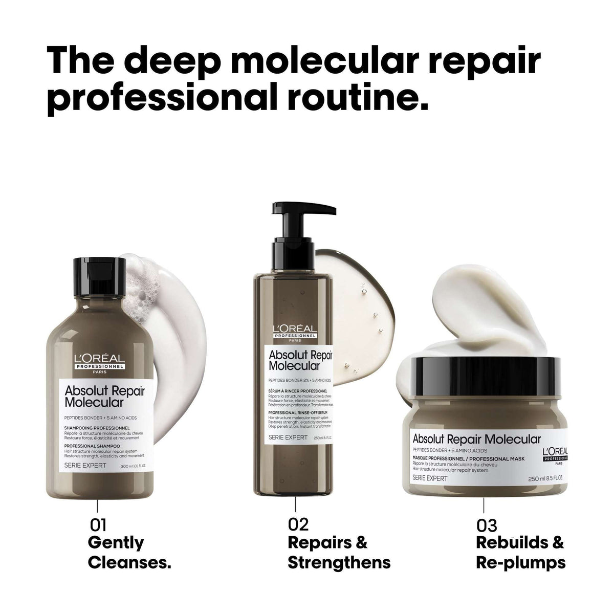 L'Oréal Professionnel Absolut Repair Molecular  Shampoo for damaged Hair 100ml - Additional 3