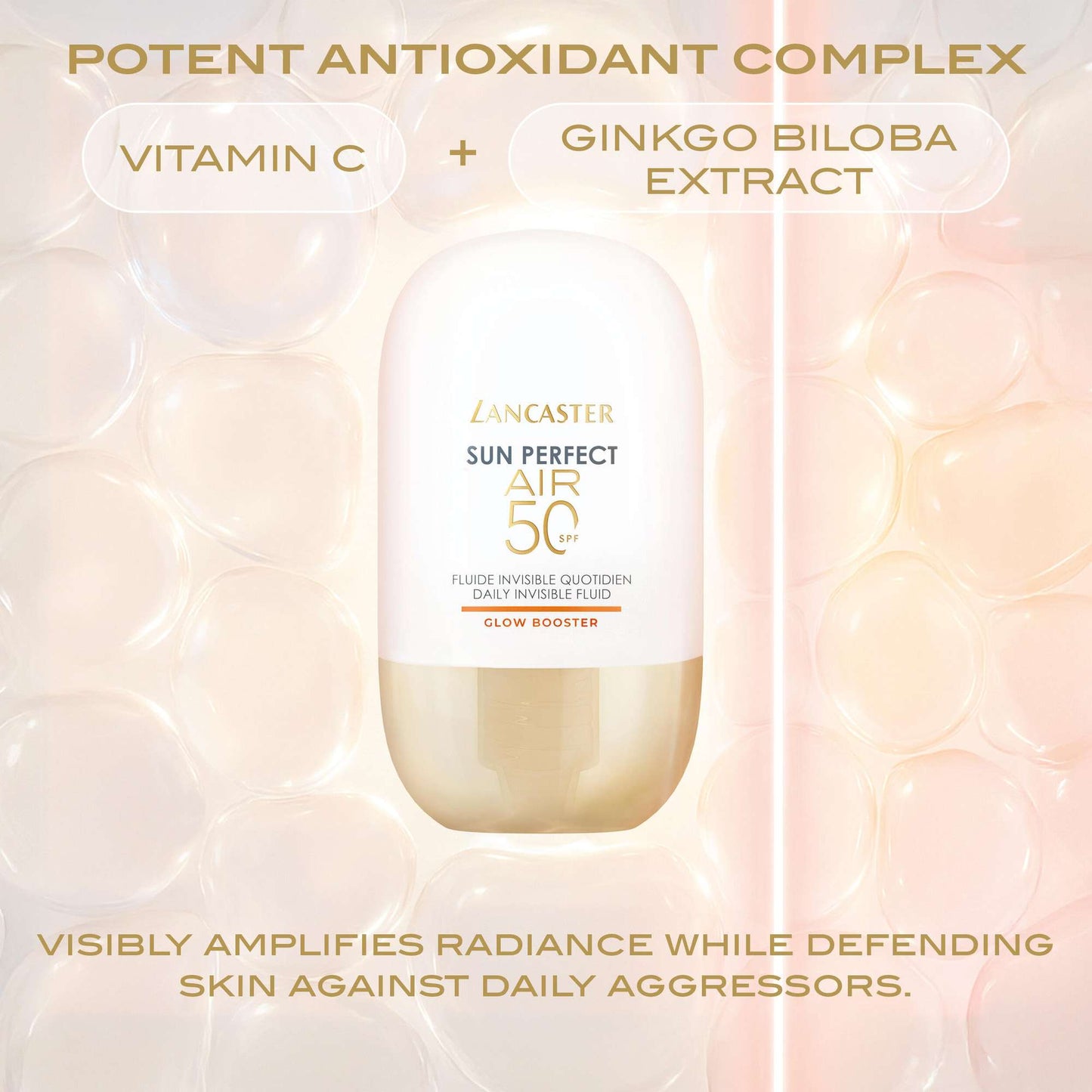 Lancaster Sun Perfect AIR Daily Invisible Fluid SPF50 Glow Booster 40ml - Additional 2