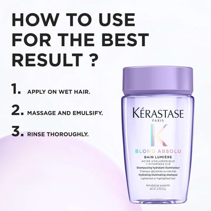 Kérastase Blond Absolu Bain Lumiére: Hydrating Illuminating Shampoo 80ml - Additional 3