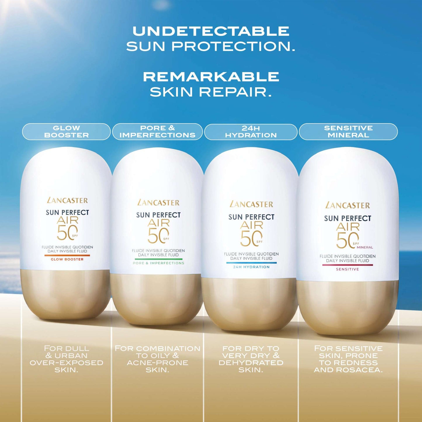 Lancaster Sun Perfect AIR Daily Invisible Fluid SPF50 Sensitive Mineral 40ml - Additional 5