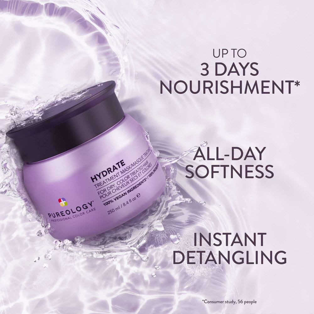Pureology Hydrate Hair Treatment Mask, Deep Conditioning Hair Mask for Dry or Color-Treated Hair 250ml - Additional 1