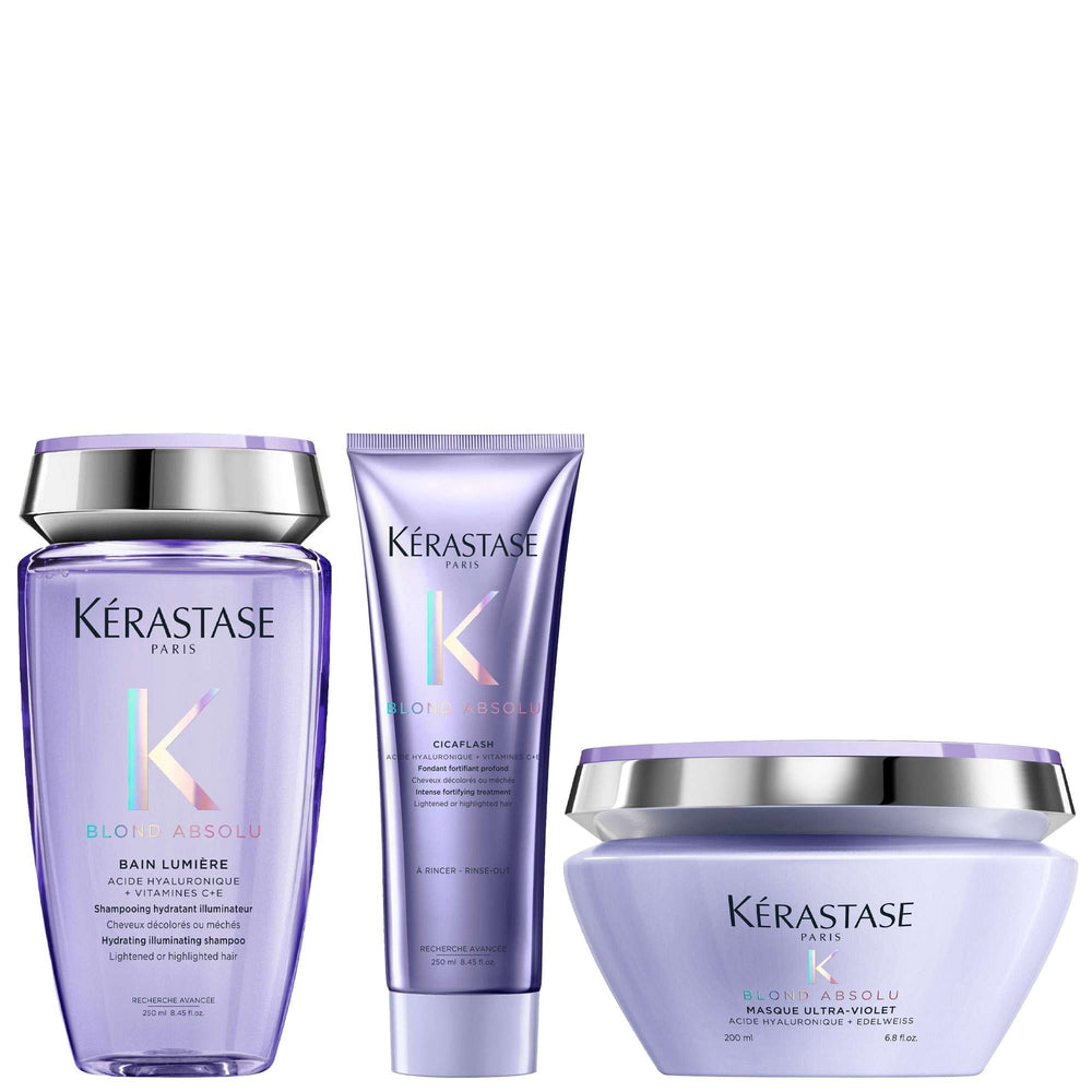 Kérastase Bundles Blond Absolu Lumiere Shampoo, Conditioner and Masque Trio