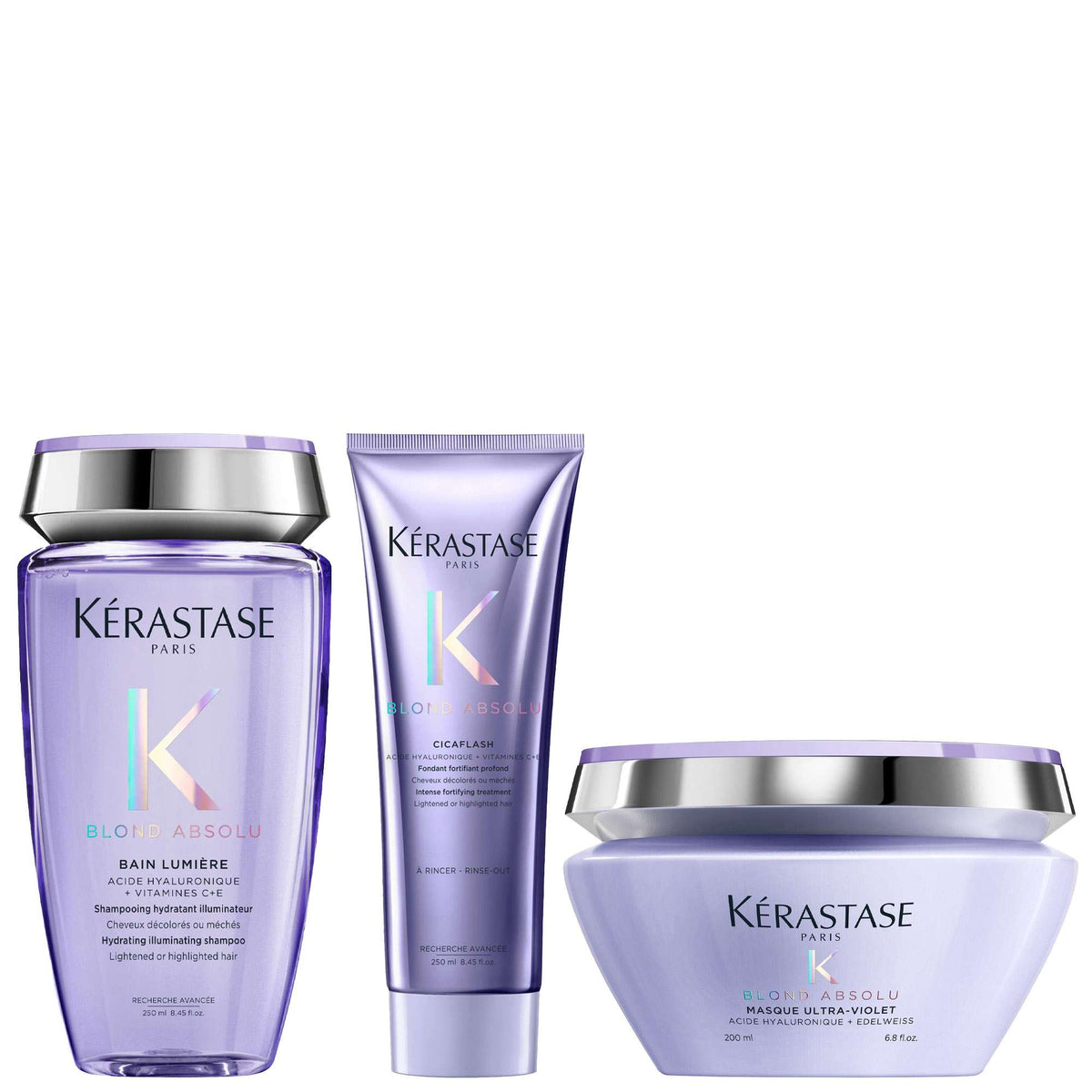 Kérastase Bundles Blond Absolu Lumiere Shampoo, Conditioner and Masque Trio