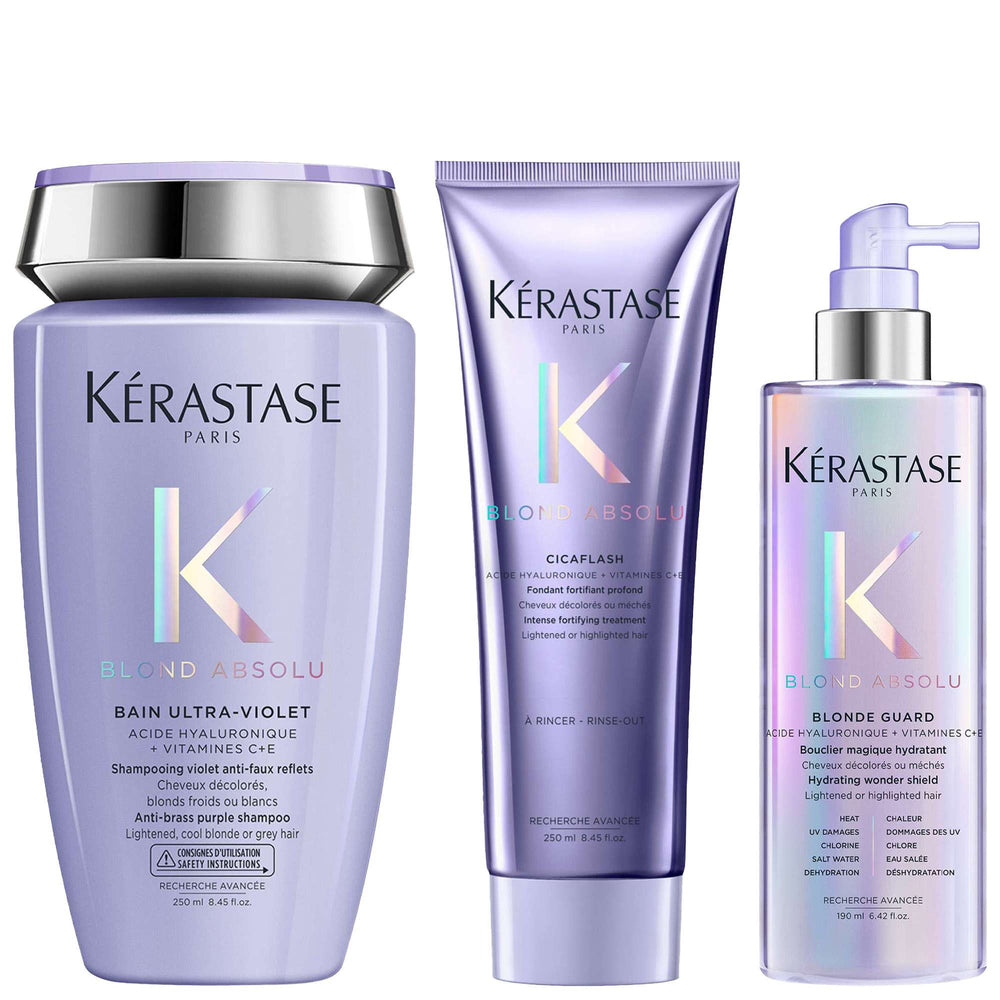 Kérastase Bundles Blond Absolu Ultra Violet Shampoo, Conditioner & Guard Spray