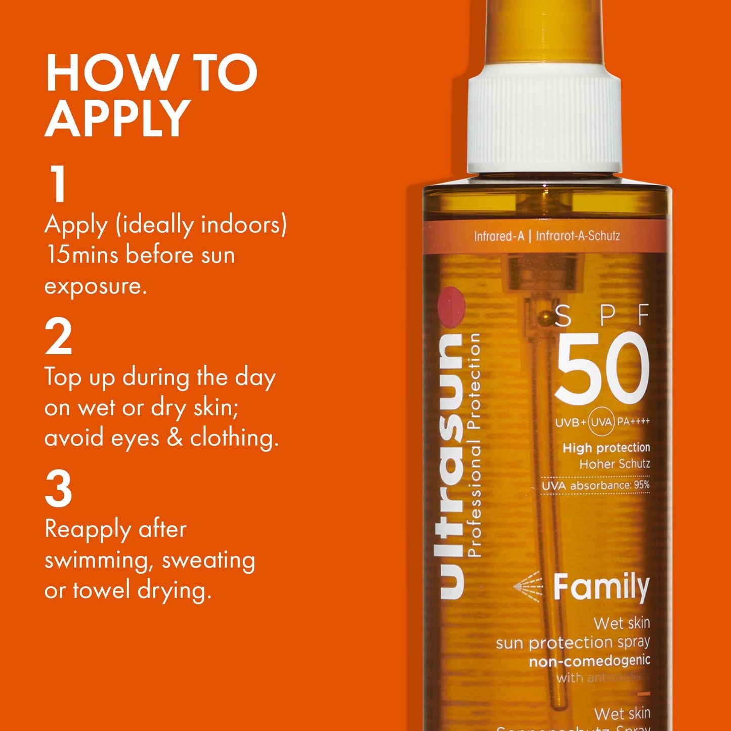 Ultrasun Family Wet Skin Spray SPF50 100ml - Additional 3