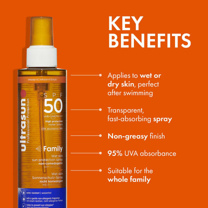 Ultrasun Family Wet Skin Spray SPF50 100ml - Additional 1
