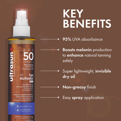 Ultrasun Body  Tan Activator Spray SPF50 100ml - Additional 1