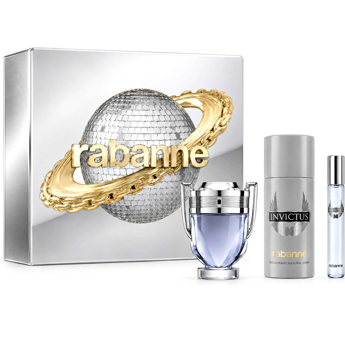 Rabanne Invictus Eau de Toilette 50 ml + Deodorant 150 ml + Eau de Toilette 10 ml