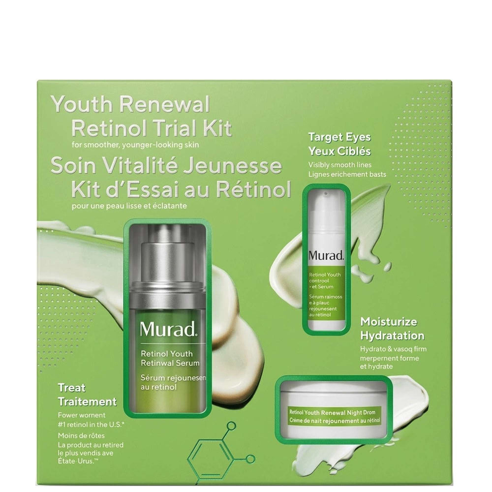 Murad  Youth Renewal Retinol Trial Kit for smoother, younger-looking skin Retinol Youth Renewal Serum 15ml Retinol Youth Renewal Eye Serum 5ml Retinol Youth Renewal Night Cream 15ml - Additional 1