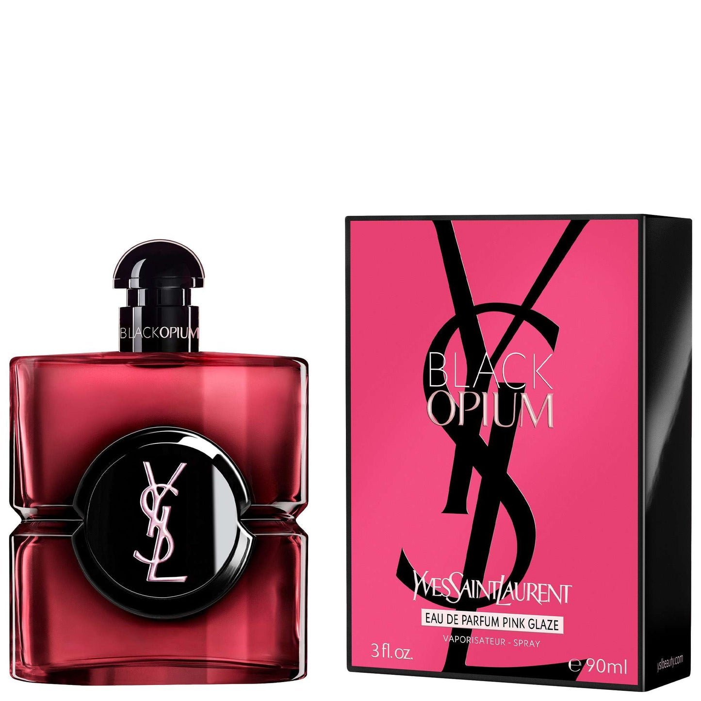 Yves Saint Laurent Black Opium PINK GLAZE EAU DE PARFUM 90ML, AMBERY FRUITY FRAGRANCE FOR HER WITH STRAWBERRY & COFFEE - Additional 1