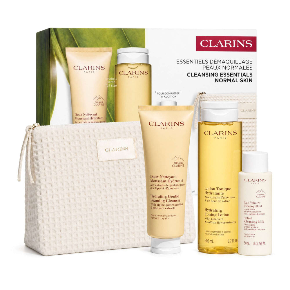 Clarins  VP CLEANSING NORMAL SKIN- HYDRA foaming125+lotion200+milk50ml+POUCH