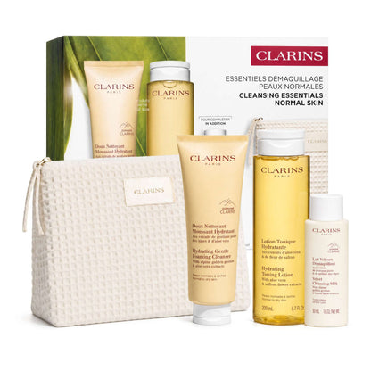 Clarins  VP CLEANSING NORMAL SKIN- HYDRA foaming125+lotion200+milk50ml+POUCH