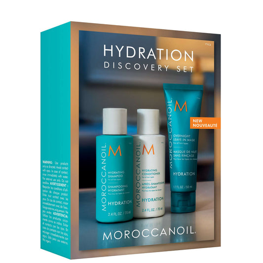Moroccanoil  Hydrate Shampoo and Conditioner 70ml + NEW Overnight Leave-in Mask 50ml (Worth £37)