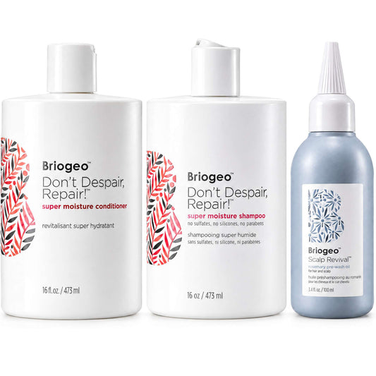 Briogeo  Don’t Despair, Repair! Shampoo & Conditioner + Scalp Revival Rosemary Pre-Wash Oil Bundle