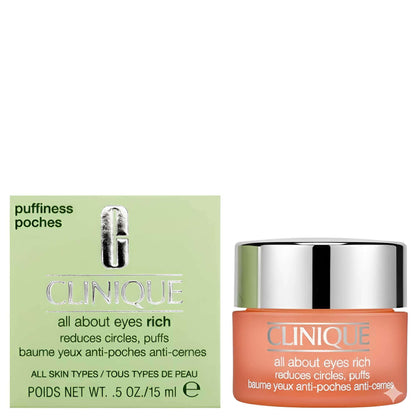 Clinique Eye & Lip Care All About Eyes Rich Reduces Circles, Puffs 15ml / 0.5 fl.oz. - Additional 2