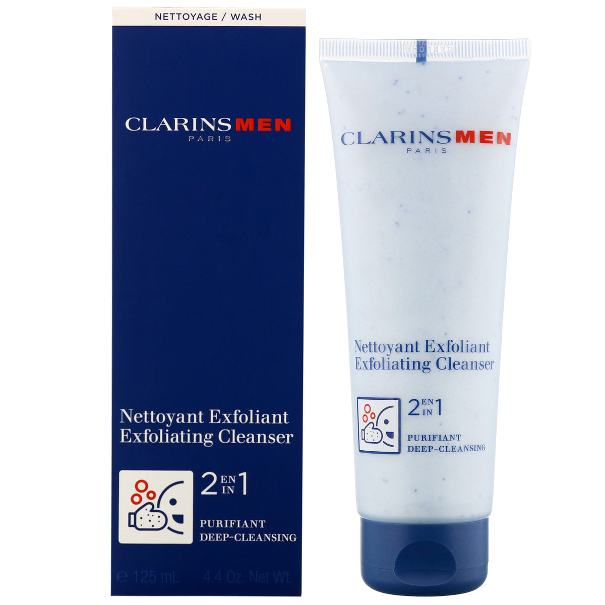 Clarins Men Exfoliating Cleanser 2 in 1 Deep Cleansing 125ml / 4.4 oz. - Additional 1